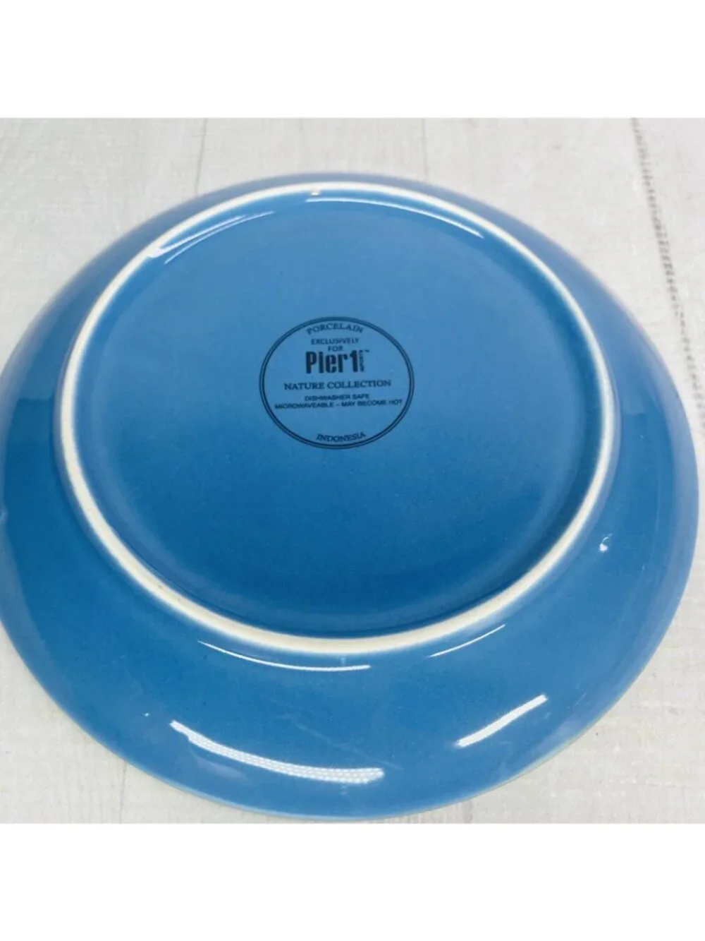 Pier 1 NATURE COLLECTION Medium Blue Splatter Porcelain 8